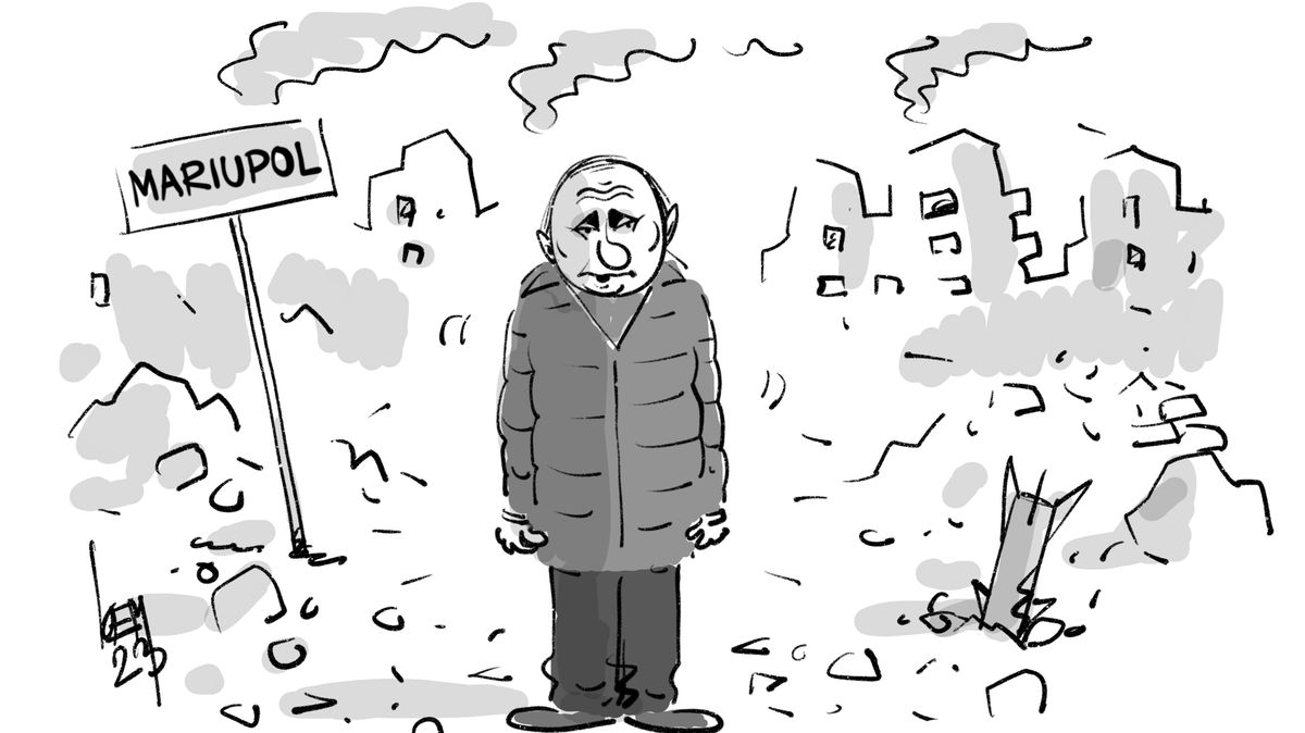 Putin, zvětšovatel území. Draží se Kemelovy karikatury pro Ukrajinu